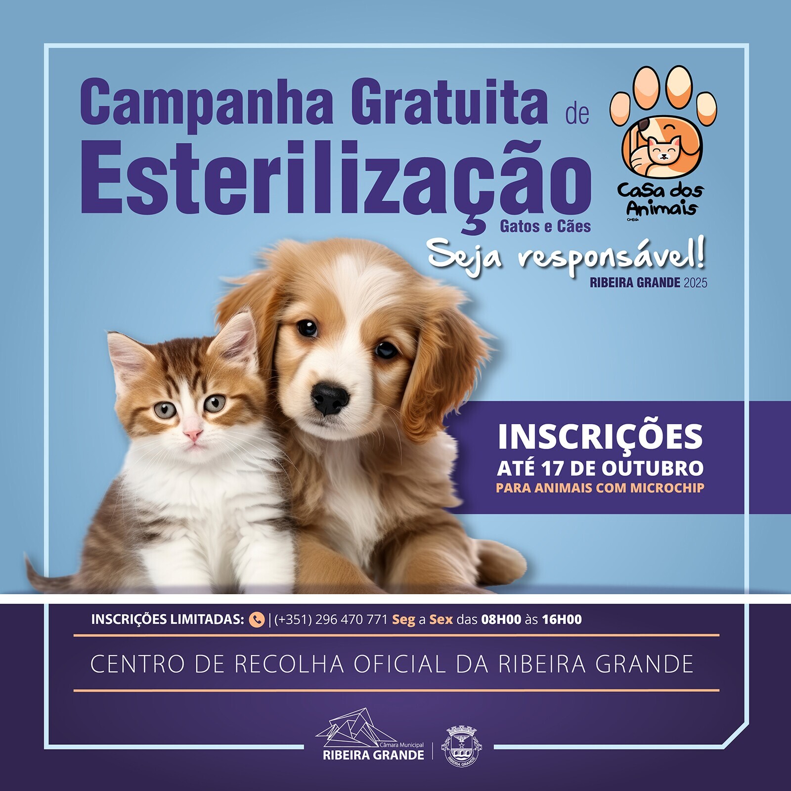 Esterilização Gratuita de Animais de Companhia